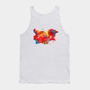 Bulgaria Map Watercolor Painting Tank Top